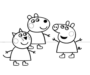 Coloriage Peppa Pig et ses Amis