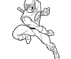 Coloriage Power Ranger Noir