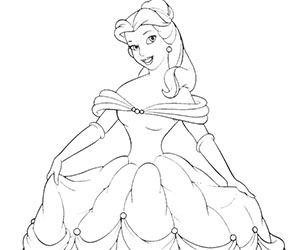 Coloriage Princesse Belle
