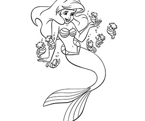 Coloriage Princesse Disney Ariel