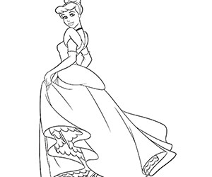 Coloriage Princesse Disney Cendrillon