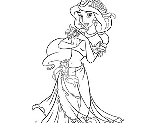 Coloriage Princesse Disney Jasmine