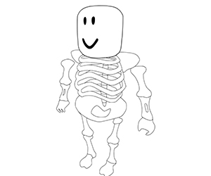 Coloriage Roblox Skeleton