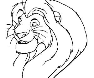 Coloriage Roi Lion Simba