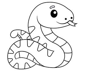 Coloriage Serpent Enfant