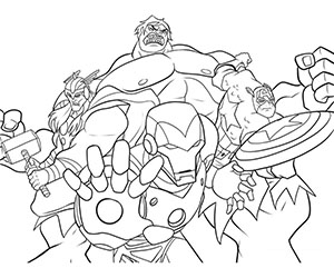 Coloriage Super-Héros Avengers