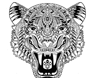 Coloriage Tigre Mandala