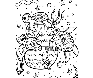 Coloriage Tortues