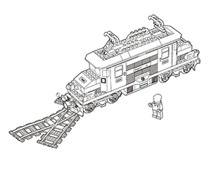 Coloriage Train Lego