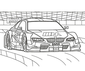 Coloriage Voiture de Course BMW