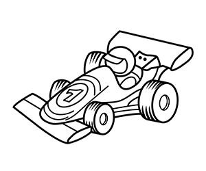 Coloriage Voiture de Course F1