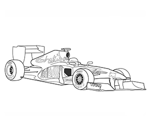 Coloriage Voiture de Course Formule 1