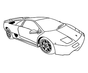 Coloriage Voiture de Course Lamborghini