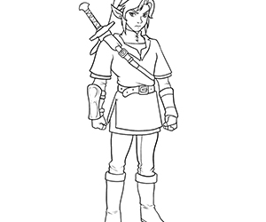 Coloriage Link Zelda