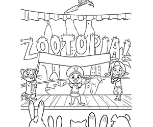 Coloriage Disney Zootopie